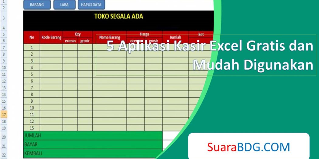 5 Aplikasi Kasir Excel Gratis dan Mudah Digunakan | SuaraBDG