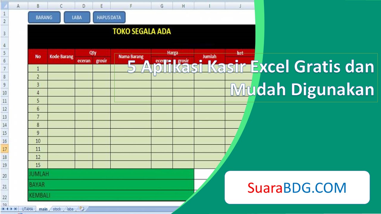 5 Aplikasi Kasir Excel Gratis dan Mudah Digunakan | SuaraBDG